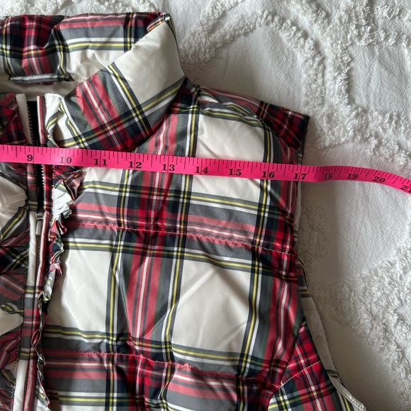 NEW WITH TAGS Talbots Stewart Puffer Plaid Vest Jacket Red White Plus Size 3XL - Picture 6 of 10
